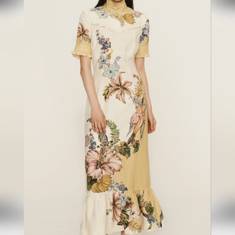 Alemais Oleander Midi Dress